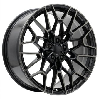 Alu kola Racing Line I0384, 20x8.5 5x112 ET26, černá + tmavé leštění (zátěžová)