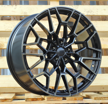 Alu kola Racing Line I0384, 20x9.5 5x112 ET37, černá + tmavé leštění (zátěžová)