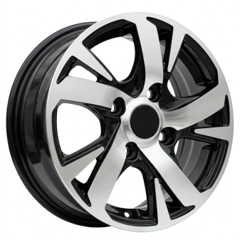 Alu kola Racing Line I5391, 14x5.5 4x114.3 ET45, černá + leštění