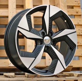 Alu kola Racing Line I5637, 18x7.5 5x114.3 ET50, černá matná + leštění