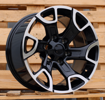 Alu kola Racing Line I6126, 17x9 6x139.7 ET, černá + leštění (zátěžová)