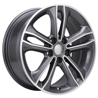 Alu kola Racing Line I7094, 17x7.5 5x112 ET54, šedivá + leštění