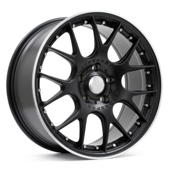 Alu kola Racing Line IN0278, 18x8 5x120 ET34, černá matná + leštěný límec