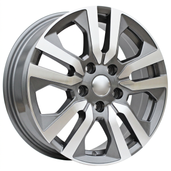 Alu kola Racing Line IN3516F, 16x6 5x114.3 ET50, šedivá + leštění (zátěžová)