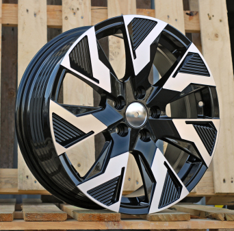 Alu kola Racing Line IN3521F, 17x7 5x114.3 ET45, černá + leštění (zátěžová)