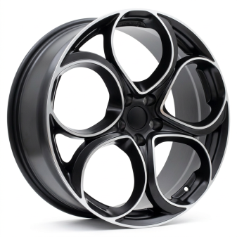 Alu kola Racing Line L2387, 19x8 5x110 ET34, černá matná + leštění (zátěžová)
