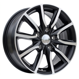 Alu kola Racing Line LU263, 15x6.5 5x114.3 ET40, černá matná + leštění