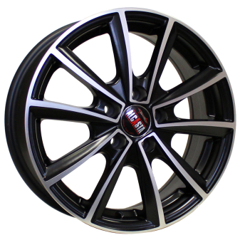 Alu kola Racing Line M15, 15x6 5x110 ET39, černá matná + leštění
