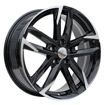 Alu kola Racing Line SF501, 18x7 5x114.3 ET50, černá + leštění