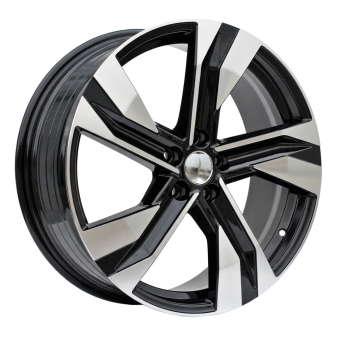 Alu kola Racing Line SF502, 20x8 5x108 ET50.5, černá + leštění (zátěžová)