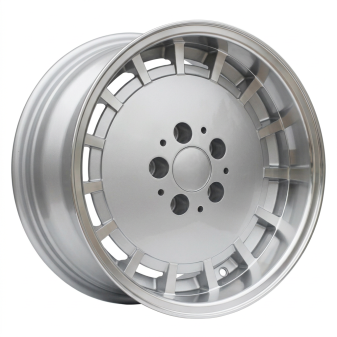 Alu kola Racing Line SW355, 16x8 5x112 ET11, stříbrná + leštěný límec
