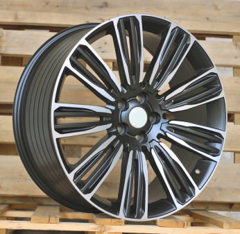 Alu kola Racing Line XE136, 22x9.5 5x120 ET45, černá matná + leštění