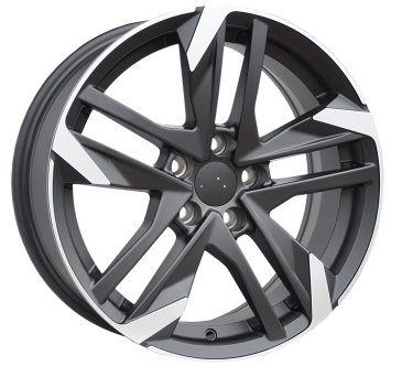Alu kola Racing Line XE170, 17x7.5 5x108 ET44, černá matná + leštění