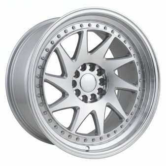 Alu kola Racing Line XFA39, 20x11 5x120 ET25, stříbrná + leštěný límec
