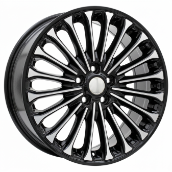 Alu kola Racing Line Y0056, 17x7 5x108 ET50, černá + leštění
