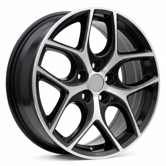 Alu kola Racing Line Y0058, 17x7 5x108 ET50, černá + leštění