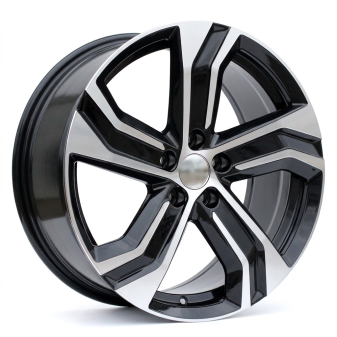 Alu kola Racing Line Y0143, 19x8 5x108 ET42.5, černá + leštění (zátěžová)