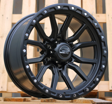 Alu kola Racing Line Y0156, 18x10 6x139.7 ET18, černá matná (zátěžová)