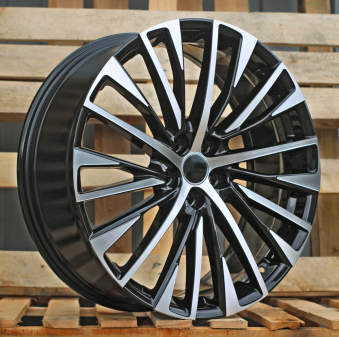 Alu kola Racing Line Y1118, 20x8 5x114.3 ET30, černá + leštění (zátěžová)