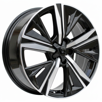 Alu kola Racing Line Y1187, 18x7.5 5x108 ET44, černá + leštění
