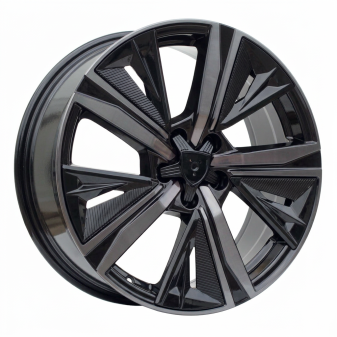 Alu kola Racing Line Y1187, 18x7.5 5x108 ET44, černá + tmavé leštění