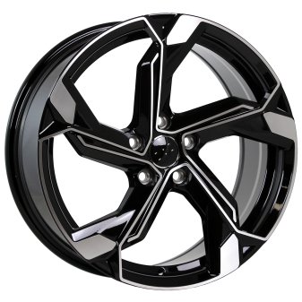 Alu kola Racing Line Y1201, 21x9 5x112 ET31, černá + leštění (zátěžová)
