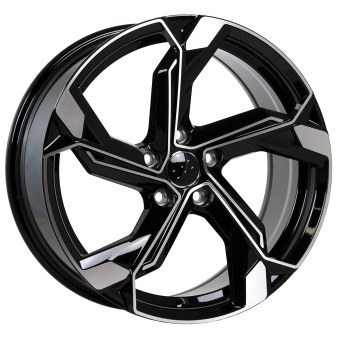 Alu kola Racing Line Y1201, 22x10 5x112 ET26, černá + leštění (zátěžová)