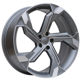 Alu kola Racing Line Y1201, 21x9 5x112 ET36, šedivá + leštění (zátěžová)