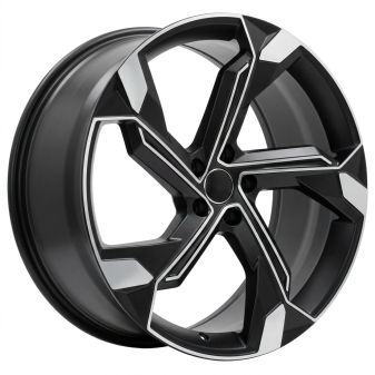 Alu kola Racing Line Y1201, 23x10 5x112 ET15, černá matná + leštění (zátěžová)