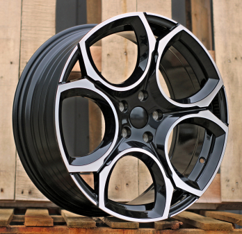 Alu kola Racing Line Y1232, 19x8 5x112 ET45, černá + leštění
