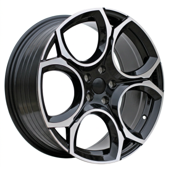 Alu kola Racing Line Y1232, 18x7.5 5x112 ET51, černá + leštění