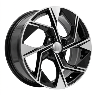 Alu kola Racing Line Y1265, 16x6.5 4x100 ET45, černá + leštění