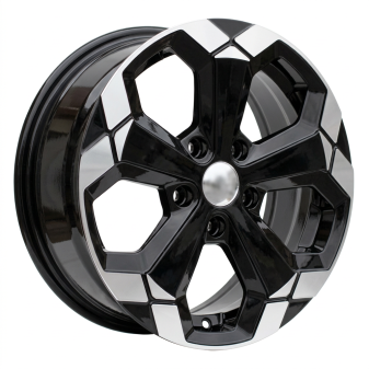 Alu kola Racing Line Y1274, 16x6.5 5x114.3 ET45, černá + leštění