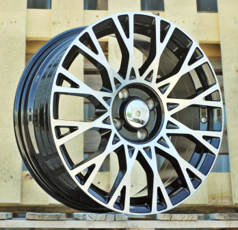 Alu kola Racing Line Y1283, 16x6.5 4x98 ET35, černá + leštění