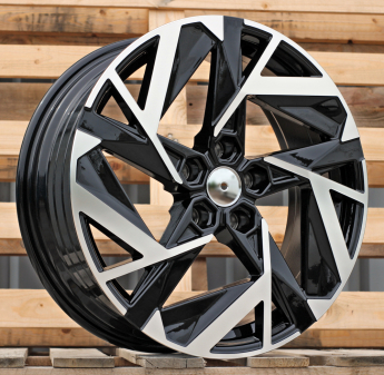 Alu kola Racing Line Y1379, 17x7 5x114.3 ET35, černá + leštění
