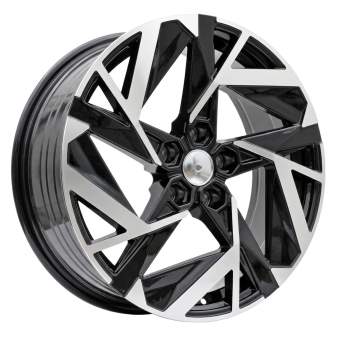 Alu kola Racing Line Y1379, 17x7 5x114.3 ET35, černá + leštění