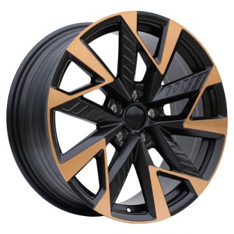 Alu kola Racing Line YF0443, 19x8 5x112 ET40, černá matná + měděná barva leštění