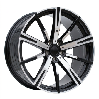Alu kola Racing Line YF1156, 20x8.5 5x112 ET26, černá + leštění (zátěžová)