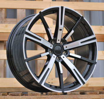 Alu kola Racing Line YF1156, 20x8.5 5x112 ET26, černá + leštění (zátěžová)