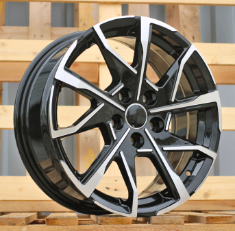 Alu kola Racing Line YF1159, 17x7 5x114.3 ET38, černá + leštění