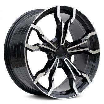 Alu kola Racing Line YF5596, 20x9.5 5x112 ET43, černá + leštění (zátěžová)