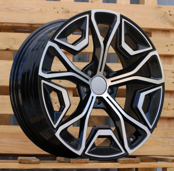 Alu kola Racing Line YF5670, 20x8.5 5x112 ET28, černá + leštění (zátěžová)