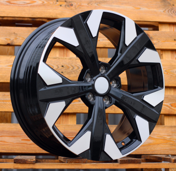 Alu kola Racing Line YF5699, 18x7.5 5x114.3 ET51, černá + leštění