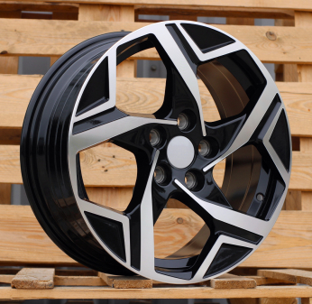 Alu kola Racing Line YF5700, 17x7 5x114.3 ET43.5, černá + leštění