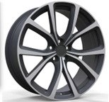 Alu kola Racing Line YF5708, 20x8.5 5x108 ET45, černá + leštění (zátěžová)