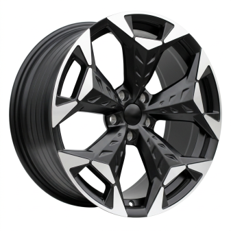 Alu kola Racing Line YF5717, 19x8.5 5x112 ET38, černá matná + leštění