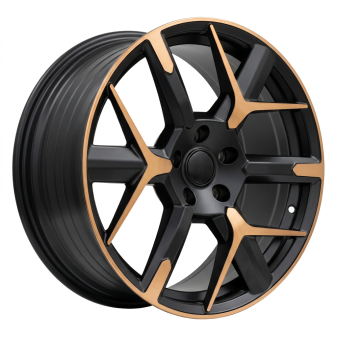 Alu kola Racing Line YF6147, 19x8 5x112 ET40, černá matná + měděná barva leštění