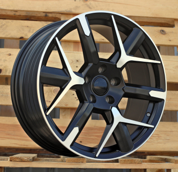 Alu kola Racing Line YF6147, 19x8 5x112 ET40, černá matná + leštění