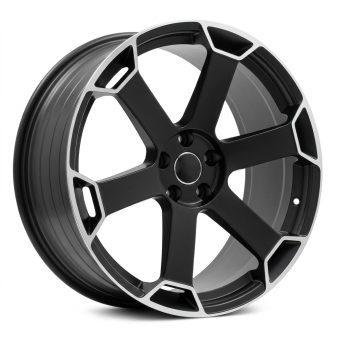 Alu kola Racing Line YF6149, 20x9 5x112 ET30, černá matná + leštěný límec (zátěžová)