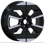 Alu kola Racing Line YF6158, 17x7 4x108 ET32, černá matná + leštění